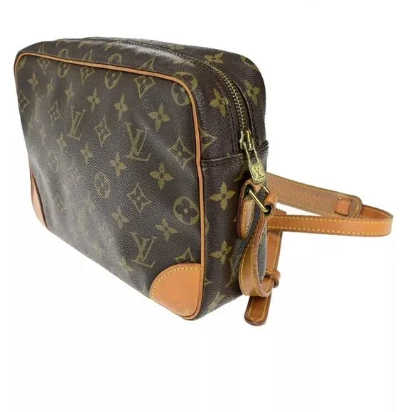 LOUIS VUITTON Trocadero 27 Shoulder Bag Monogram Leather Brown M51274 84FB236